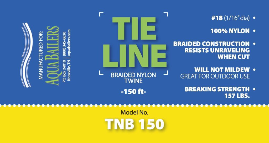 Braided Nylon Seine Twine, 1/16 x 150' Spool (TNB-150)